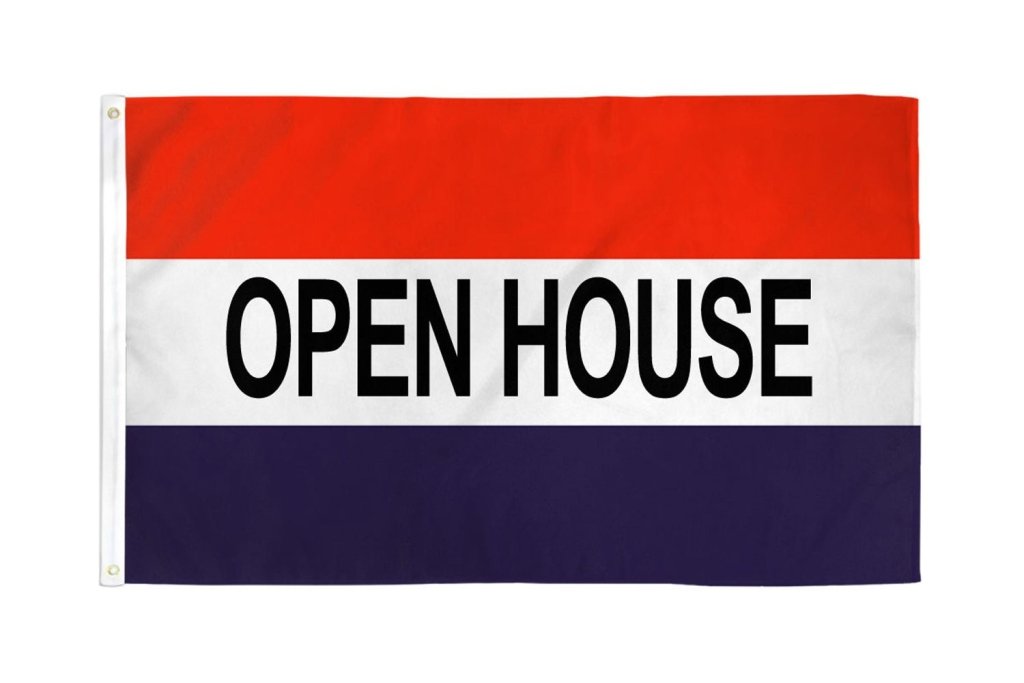 Open House Flag 3x5ft Poly - Flags Importer