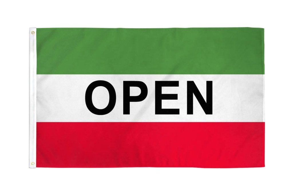 Open (RWG) Flag 3x5ft Poly - Flags Importer