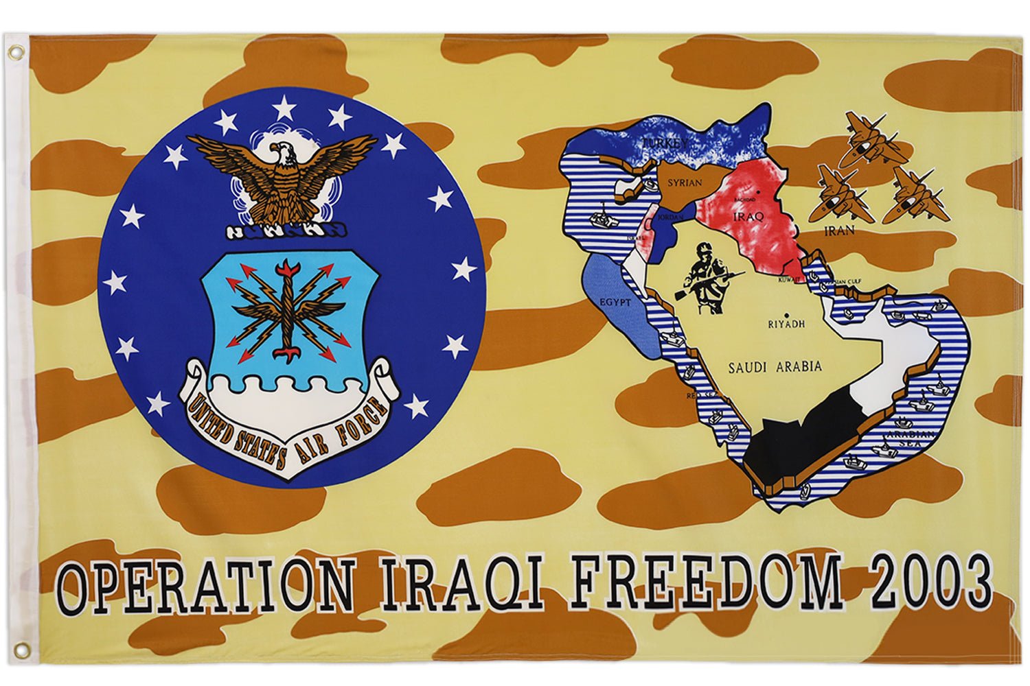 Operation Iraqi Freedom (Air Force) Flag 3x5ft Poly - Flags Importer