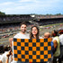 Orange & Black Checkered Flag 2x3ft Poly - Flags Importer