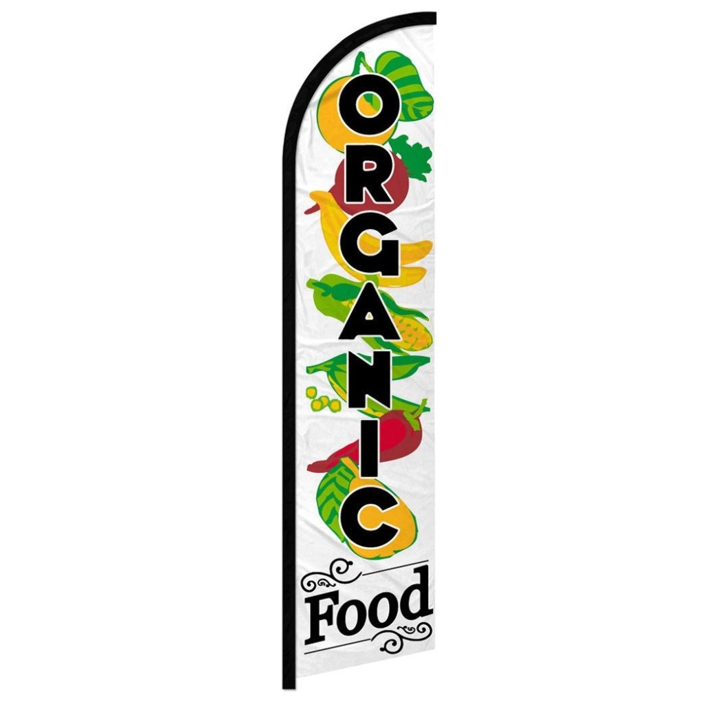 Organic Food Windless Banner Flag - Flags Importer