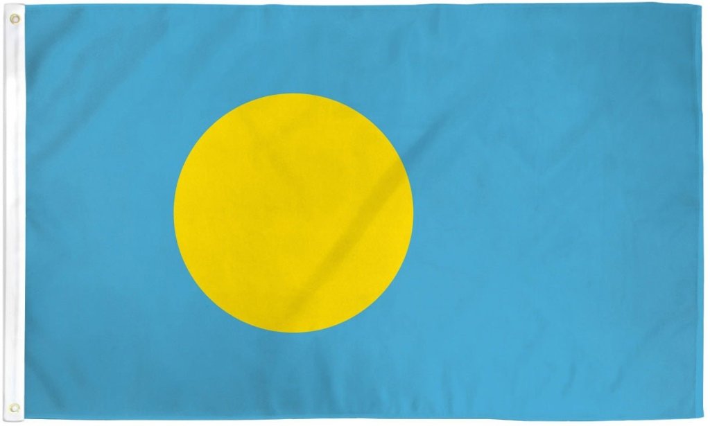 Palau Flag 3x5ft Poly - Flags Importer