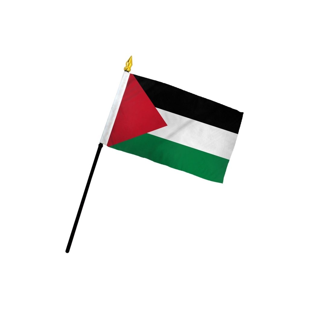 Palestine 4x6in Stick Flag - Flags Importer