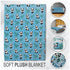 Pandas (Blue) Soft Plush 50x60in Blanket - Flags Importer