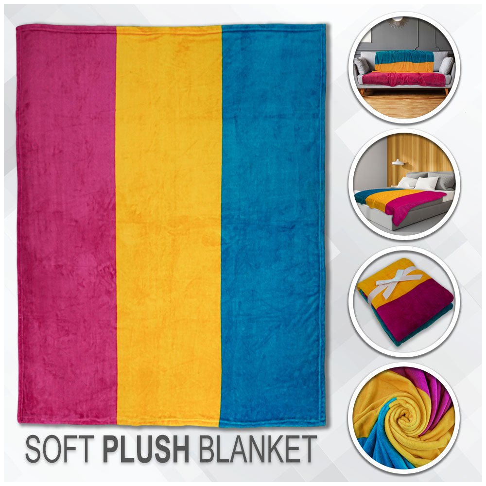 Pansexual Soft Plush 50x60in Blanket - Flags Importer