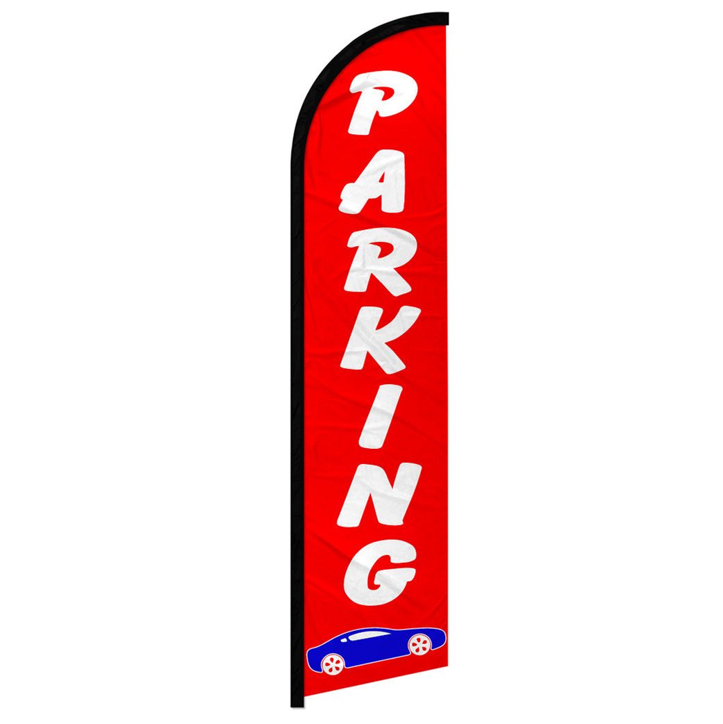 Parking (Red) Windless Banner Flag - Flags Importer