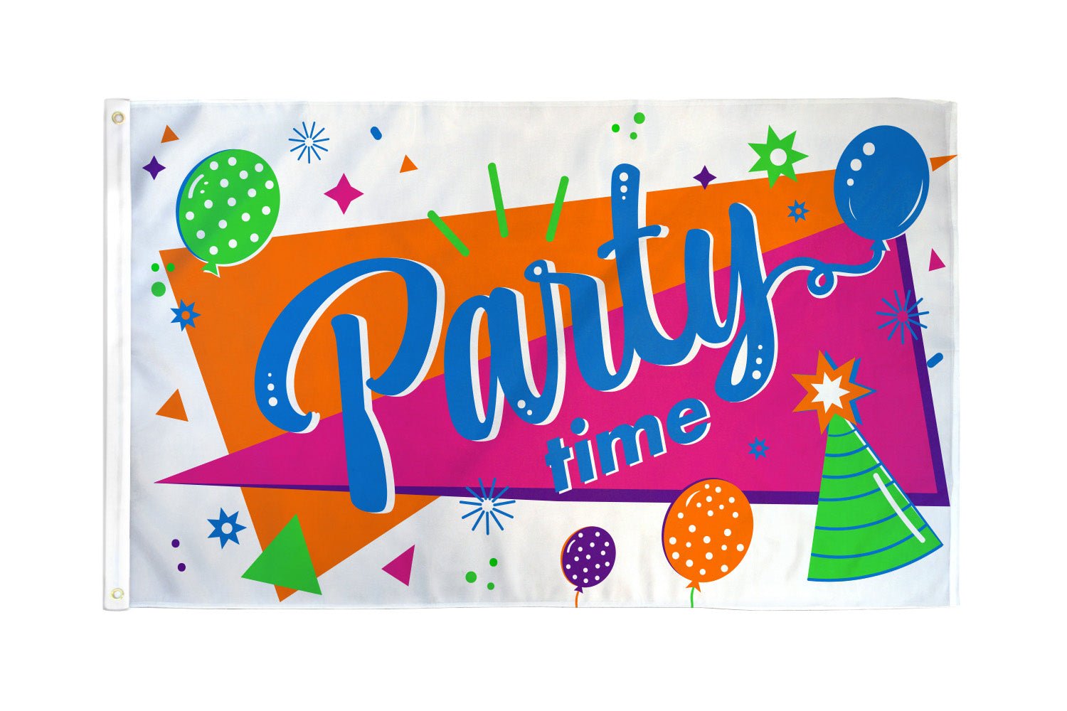 Party Time Flag 3x5ft Poly - Flags Importer