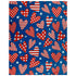 Patriotic Hearts Soft Plush 50x60in Blanket - Flags Importer