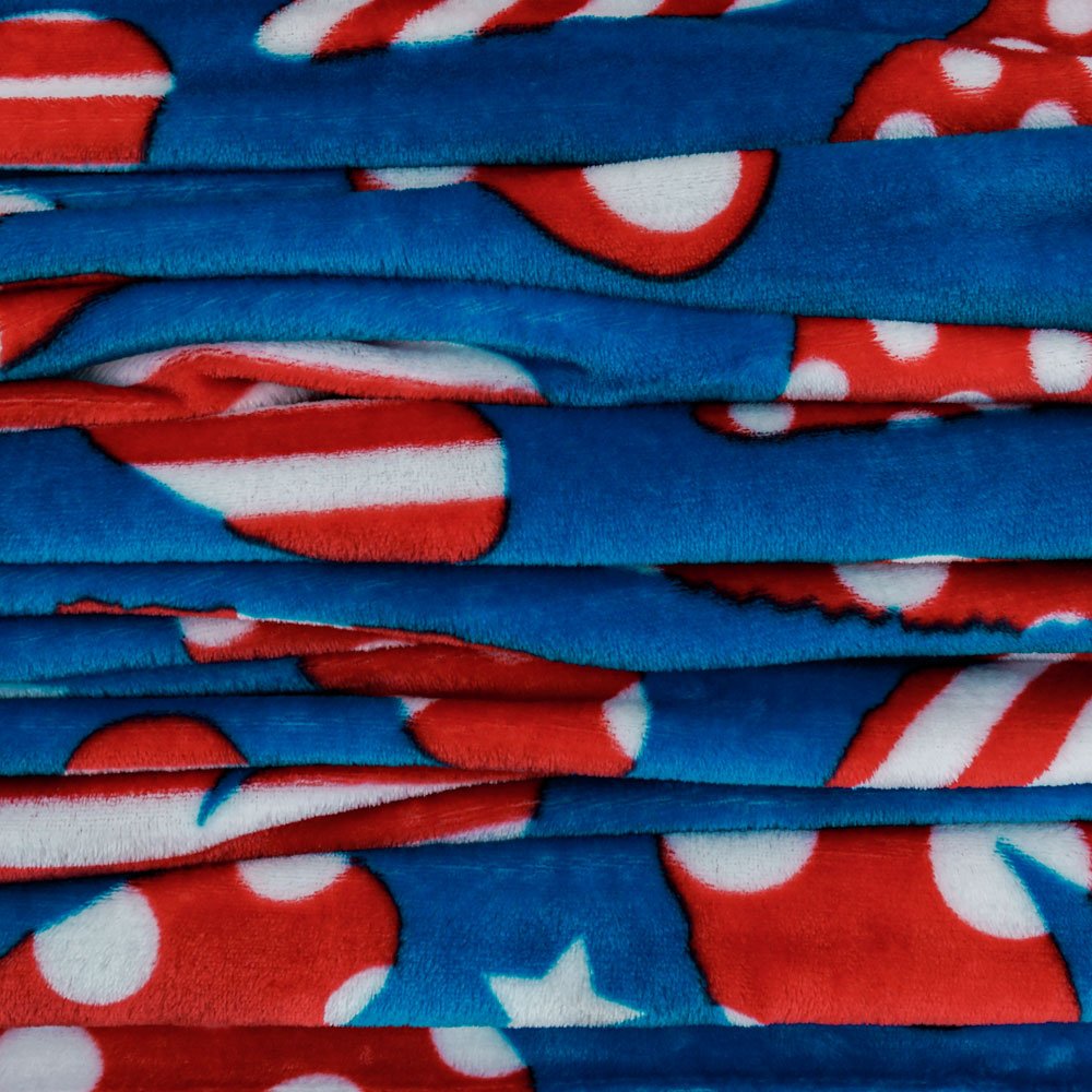 Patriotic Hearts Soft Plush 50x60in Blanket - Flags Importer