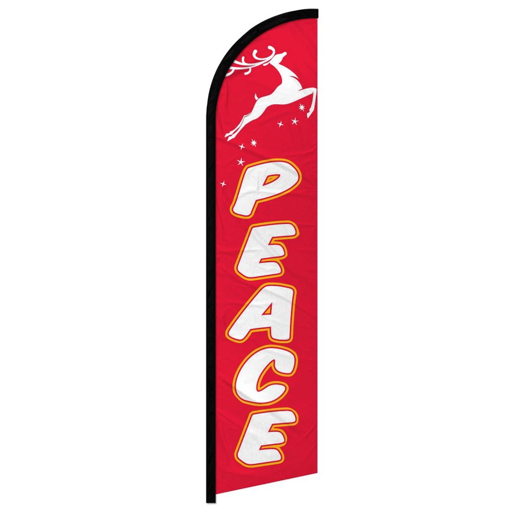 Peace (Reindeer) Windless Banner Flag - Flags Importer