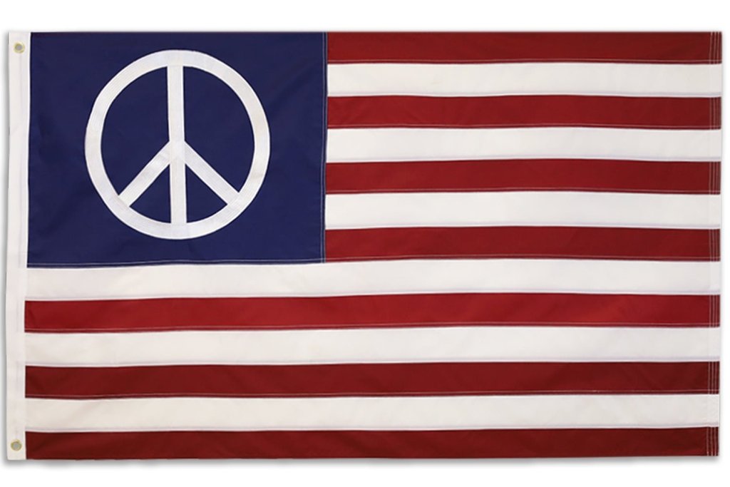 Peace USA Embroidered Flag 3x5ft - Flags Importer