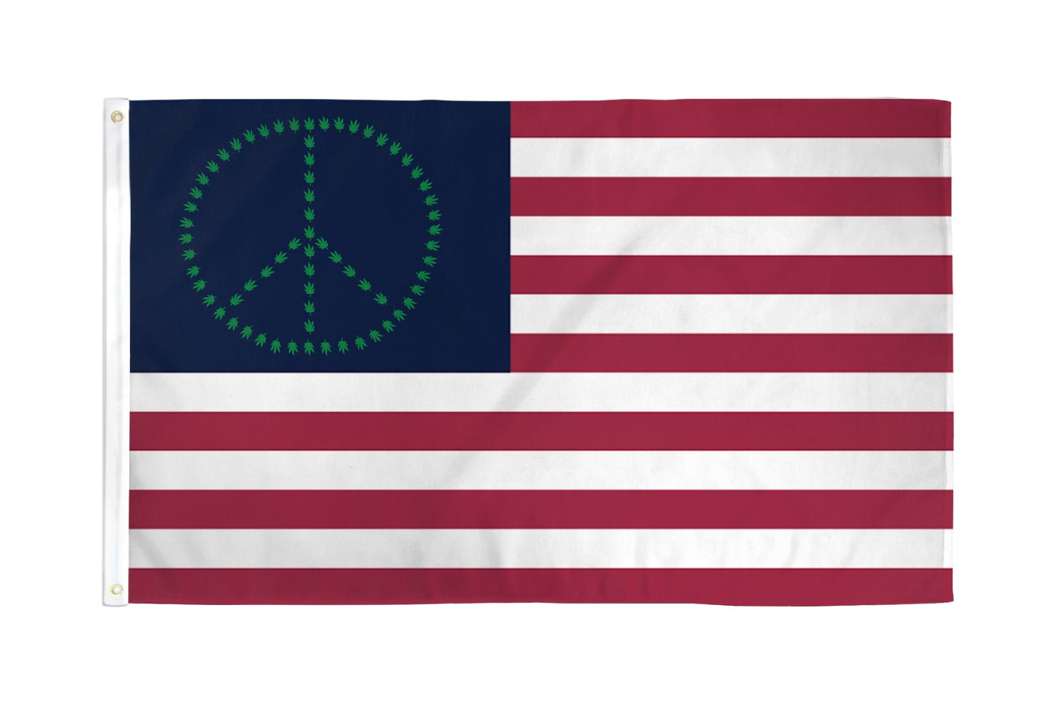 Peace USA (Leaf) Flag 3x5ft Poly - Flags Importer