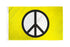 Peace (Yellow) Flag 3x5ft Poly - Flags Importer