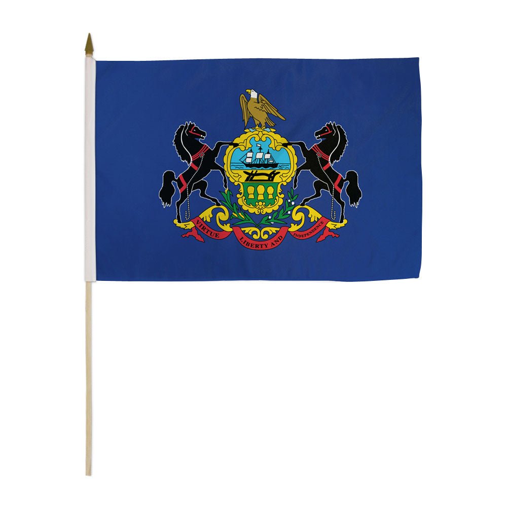 Pennsylvania 12x18in Stick Flag - Flags Importer