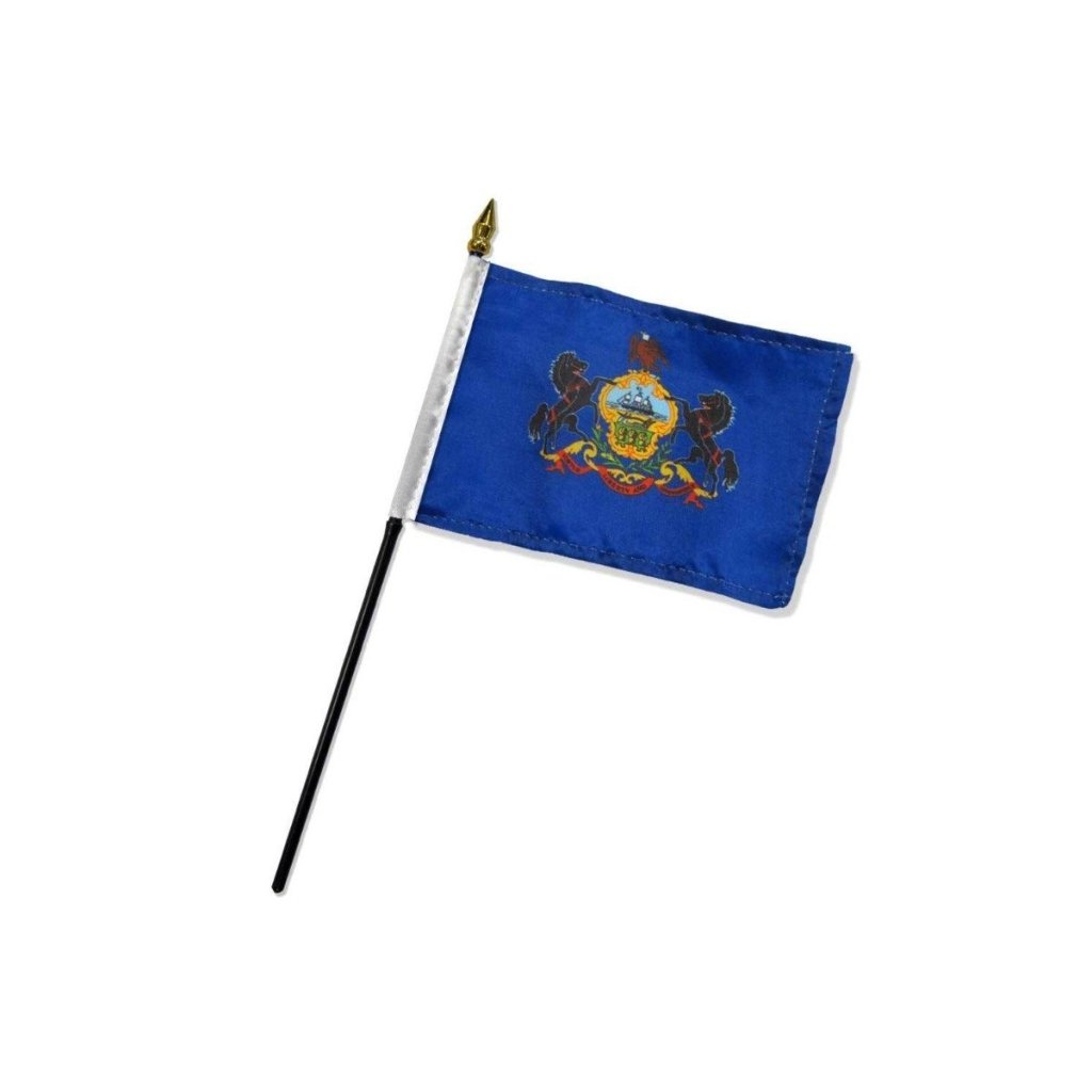 Pennsylvania 4x6in Stick Flag - Flags Importer