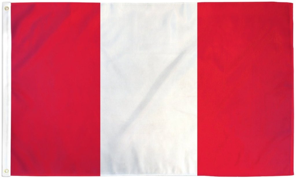 Peru (Plain) Flag 3x5ft Poly - Flags Importer