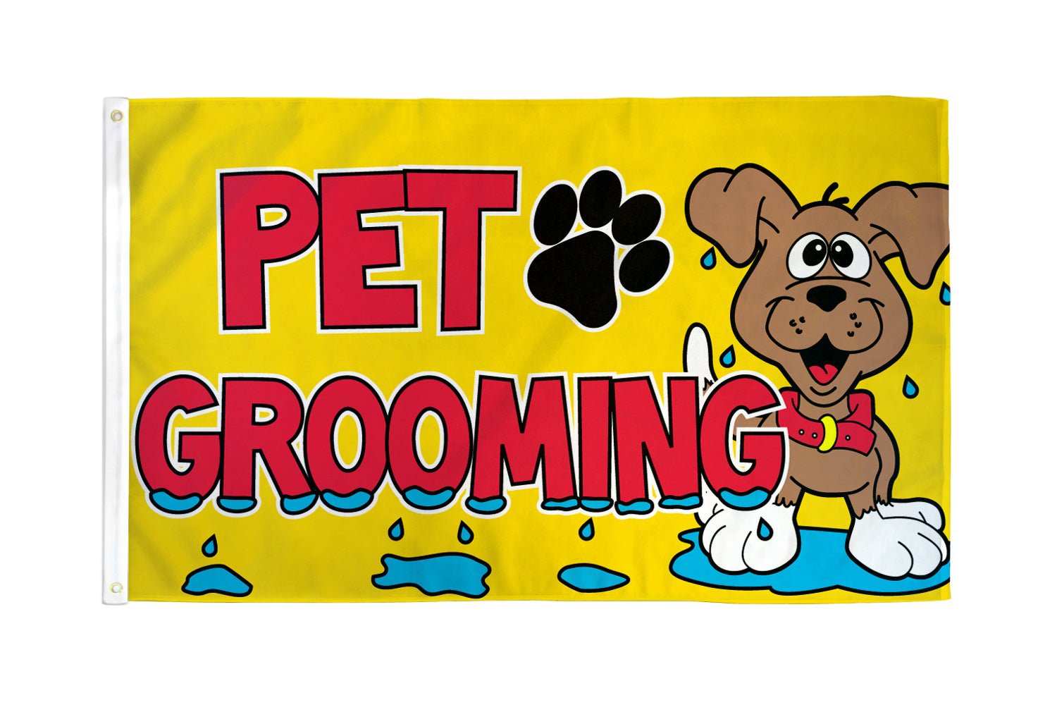 Pet Grooming Flag 3x5ft Poly - Flags Importer