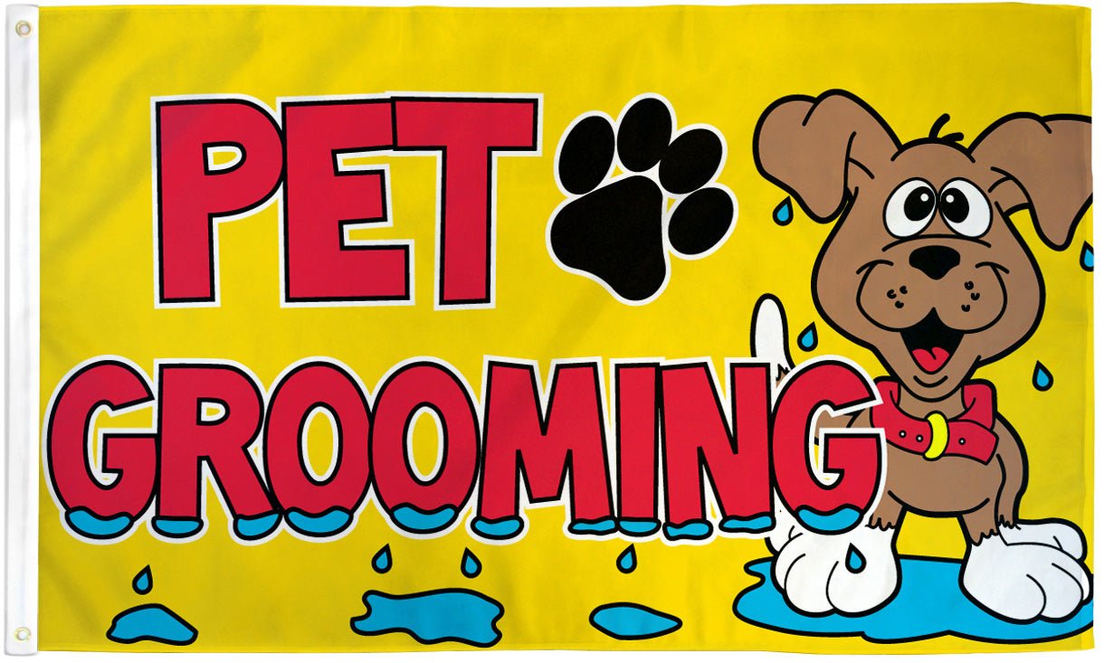 Pet Grooming Flag 3x5ft Poly - Flags Importer