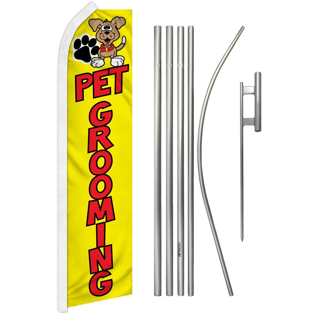 Pet Grooming Super Flag & Pole Kit - Flags Importer