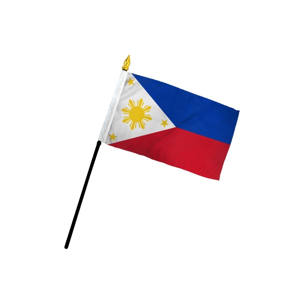 Philippines 4x6in Stick Flag - Flags Importer