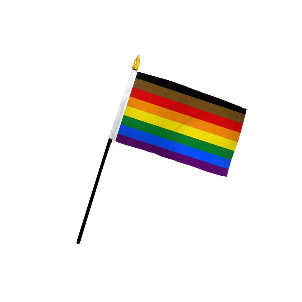 Philly Rainbow 4x6in Stick Flag - Flags Importer