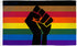 Philly Rainbow (Fist) Flag 3x5ft Poly - Flags Importer