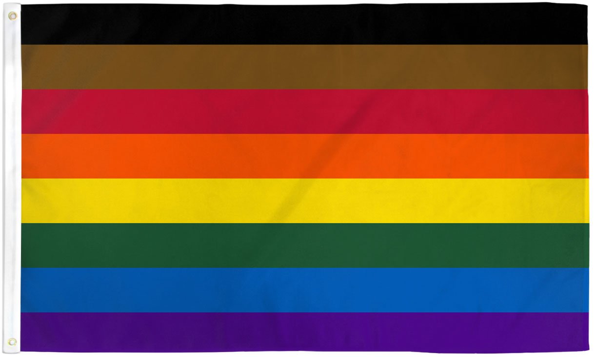 Philly Rainbow Flag 2x3ft Poly - Flags Importer