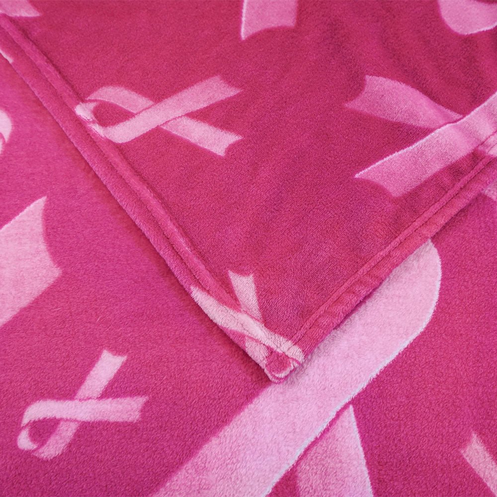 Pink Ribbon (Pink) Soft Plush 50x60in Blanket - Flags Importer