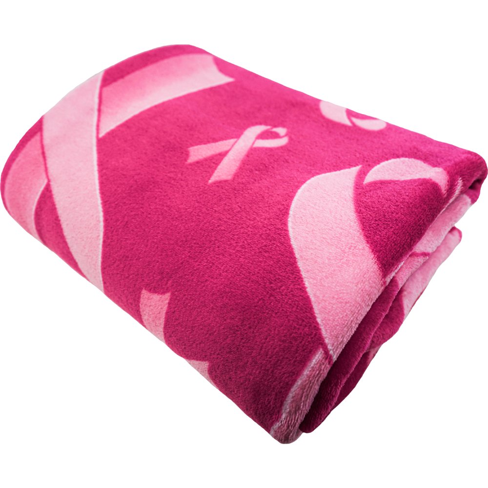 Pink Ribbon (Pink) Soft Plush 50x60in Blanket - Flags Importer