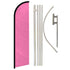 Pink Solid Color Windless Banner Flag & Pole Kit - Flags Importer