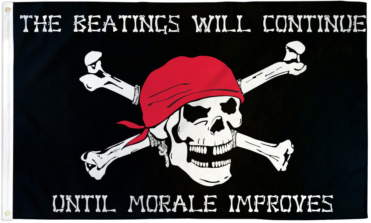 Pirate Morale Flag 3x5ft Poly - Flags Importer