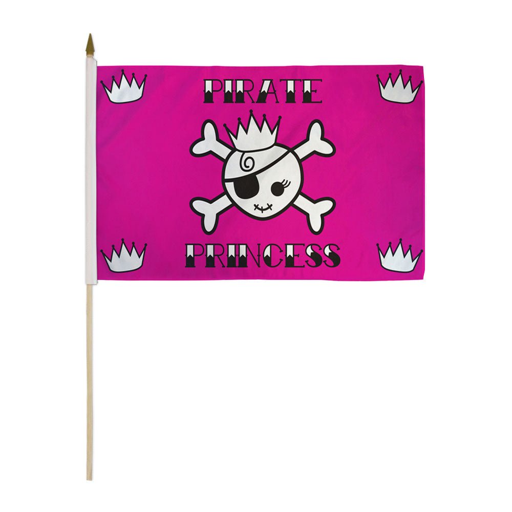 Pirate Princess 12x18in Stick Flag - Flags Importer