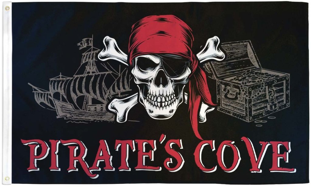 Pirate's Cove Pirate Flag 3x5ft Poly - Flags Importer