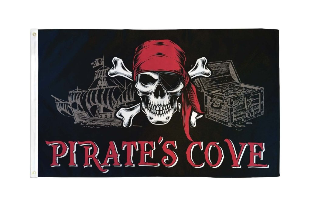 Pirate's Cove Pirate Flag 3x5ft Poly - Flags Importer