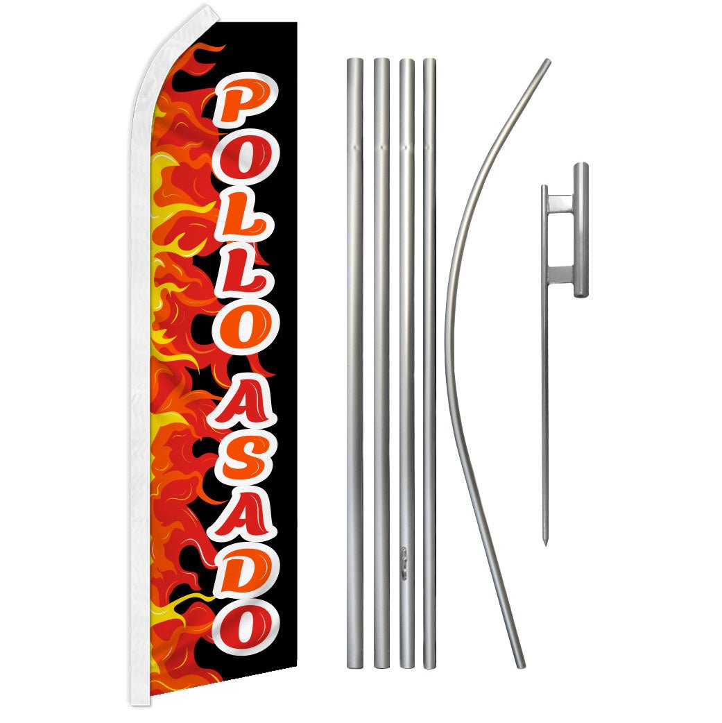 Pollo Asado Super Flag & Pole Kit - Flags Importer