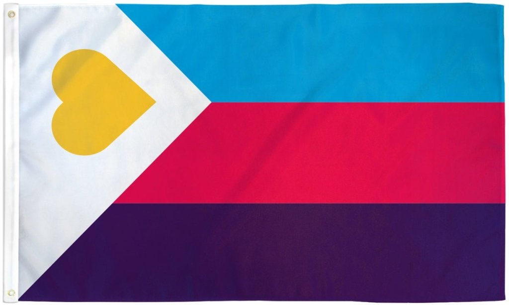 Polyamory (Tricolor) Flag 3x5ft Poly - Flags Importer