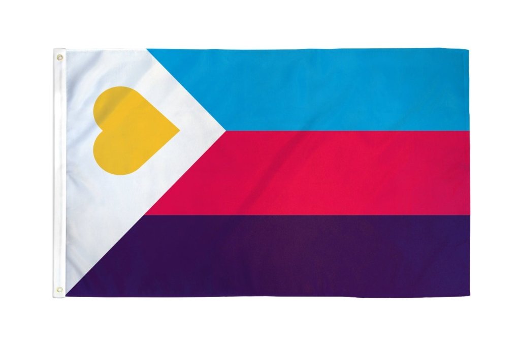 Polyamory (Tricolor) Flag 3x5ft Poly - Flags Importer