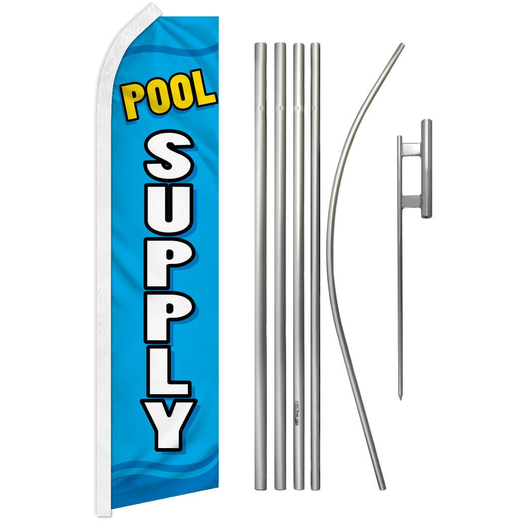 Pool Supply Super Flag & Pole Kit - Flags Importer