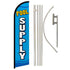 Pool Supply Windless Banner Flag & Pole Kit - Flags Importer