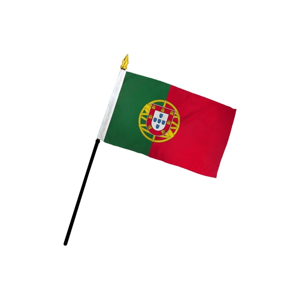 Portugal 4x6in Stick Flag - Flags Importer