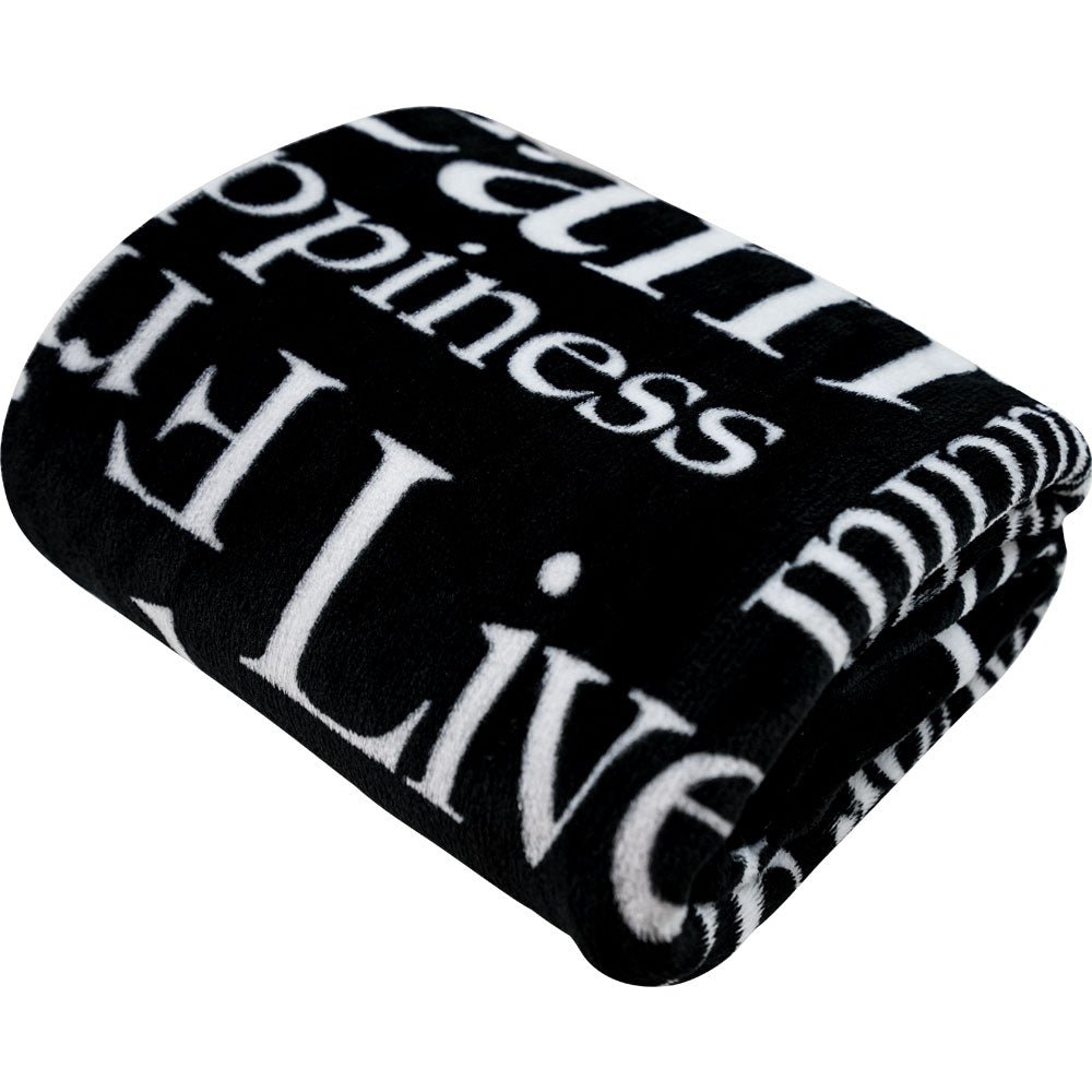 Positive Message (Black) Soft Plush 50x60in Blanket - Flags Importer