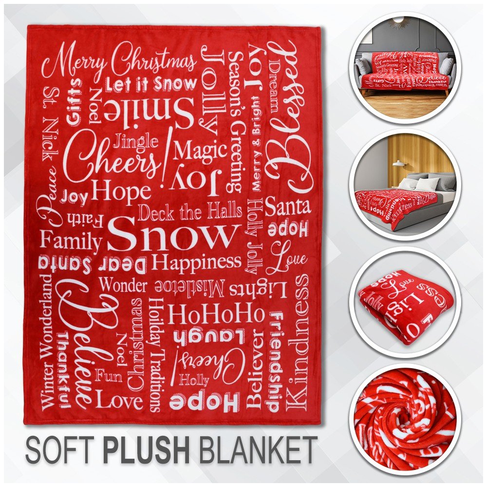 Positive Message (Christmas) Soft Plush 50x60in Blanket - Flags Importer