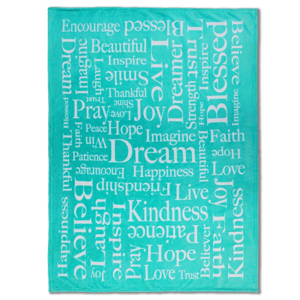 Positive Message (Mint) Soft Plush 50x60in Blanket - Flags Importer