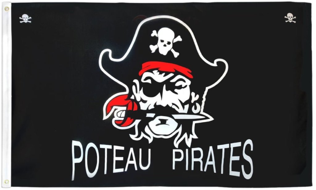 Poteau Pirates Flag 3x5ft Poly - Flags Importer