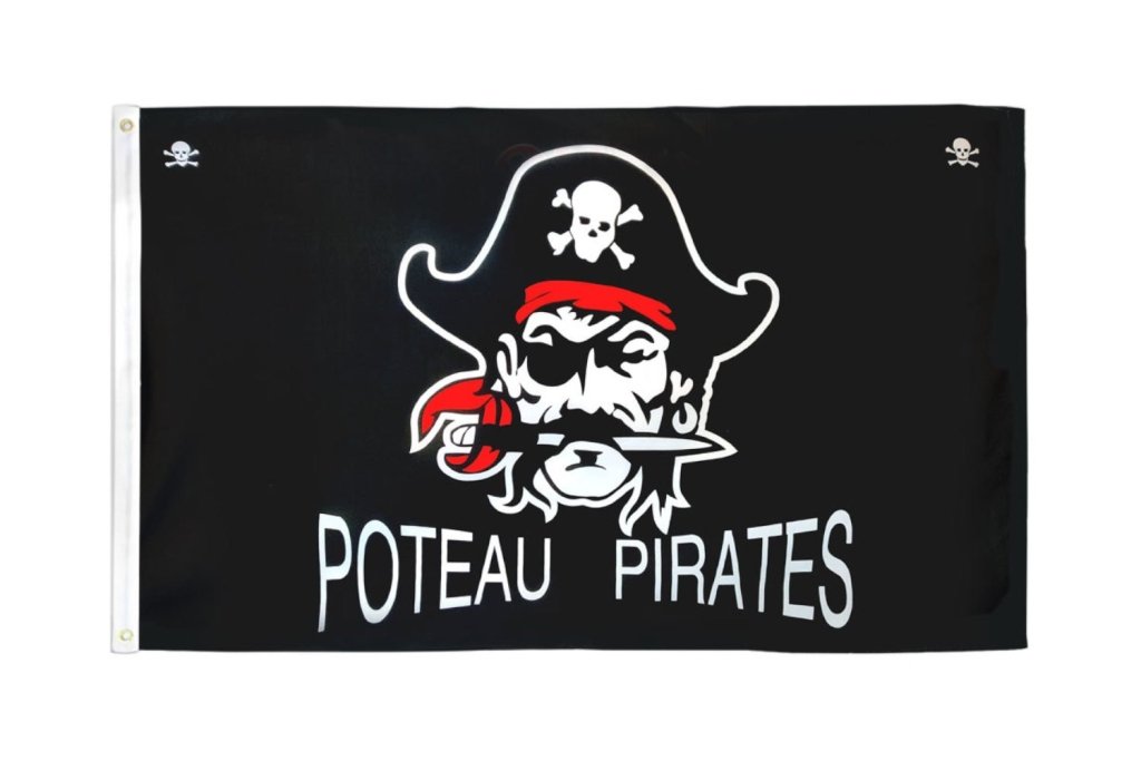 Poteau Pirates Flag 3x5ft Poly - Flags Importer