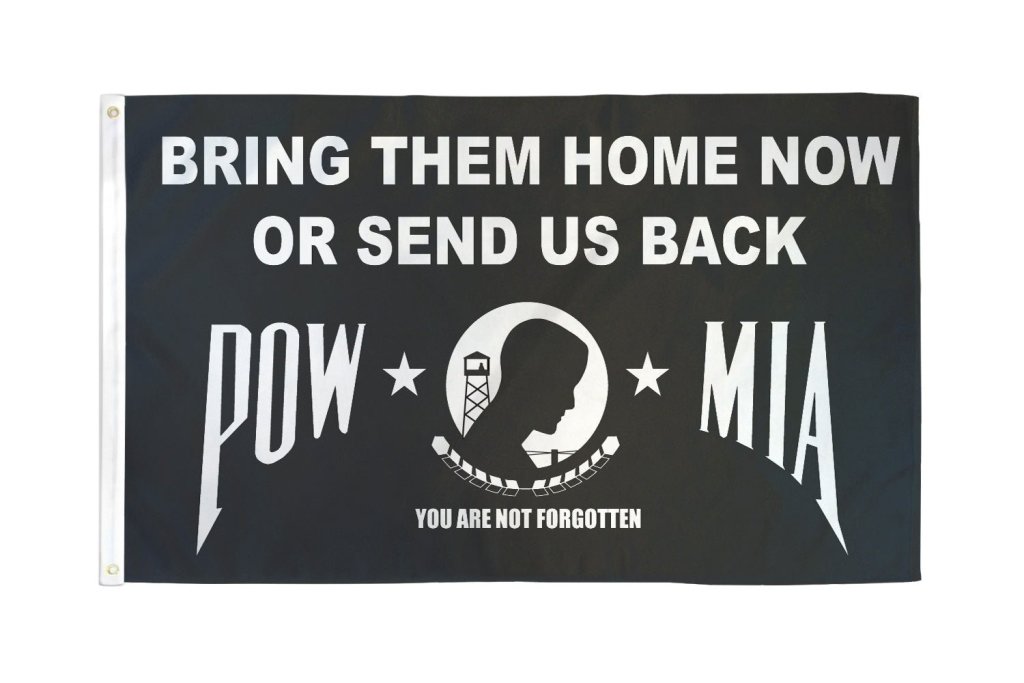 POW - MIA (Home) Flag 3x5ft Poly - Flags Importer