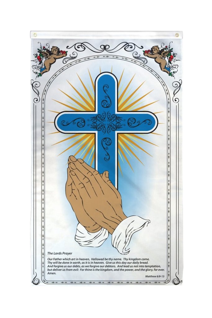 Praying Hands Flag 3x5ft Poly - Flags Importer