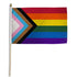 Progress Pride 12x18in Stick Flag - Flags Importer