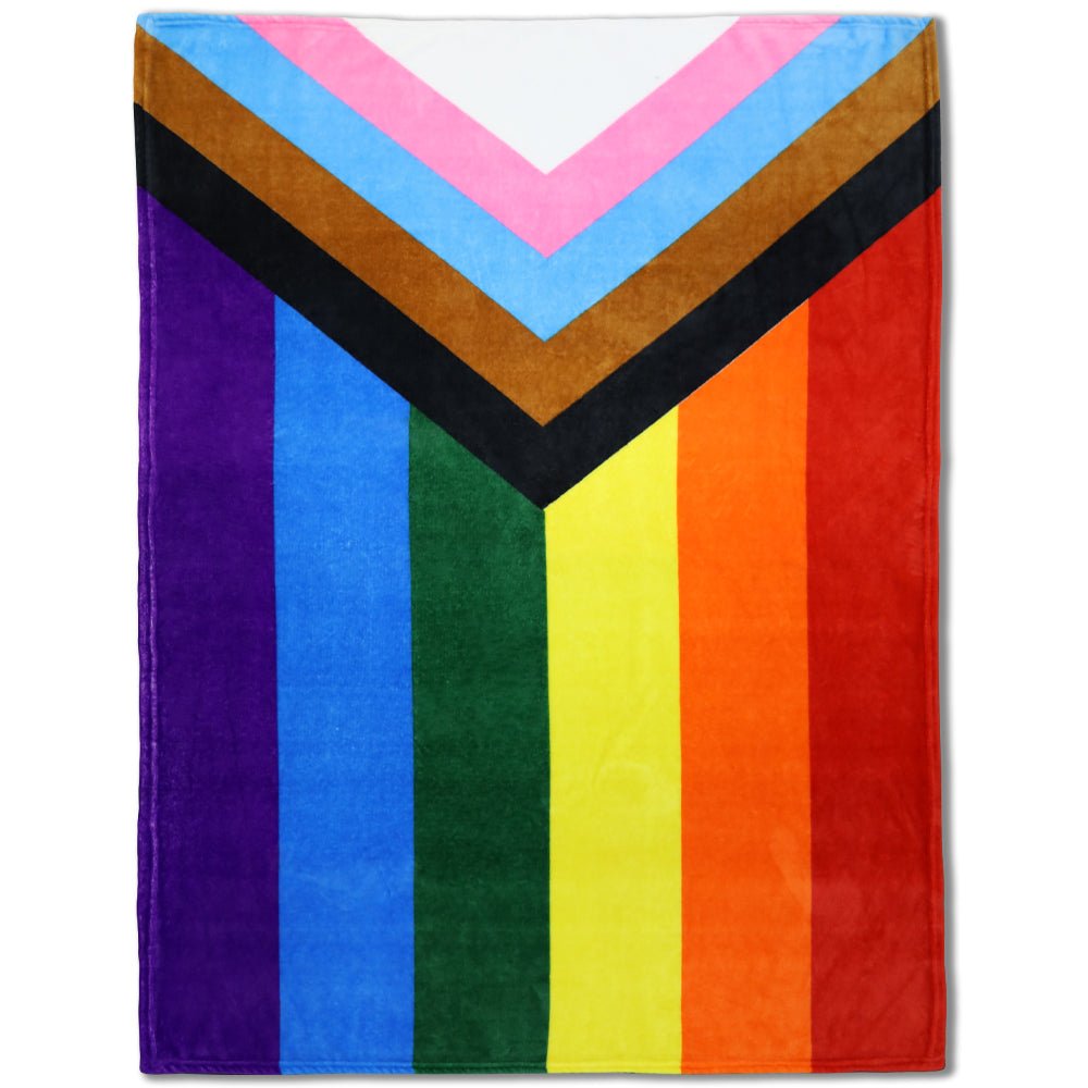 Progress Pride Soft Plush 50x60in Blanket - Flags Importer