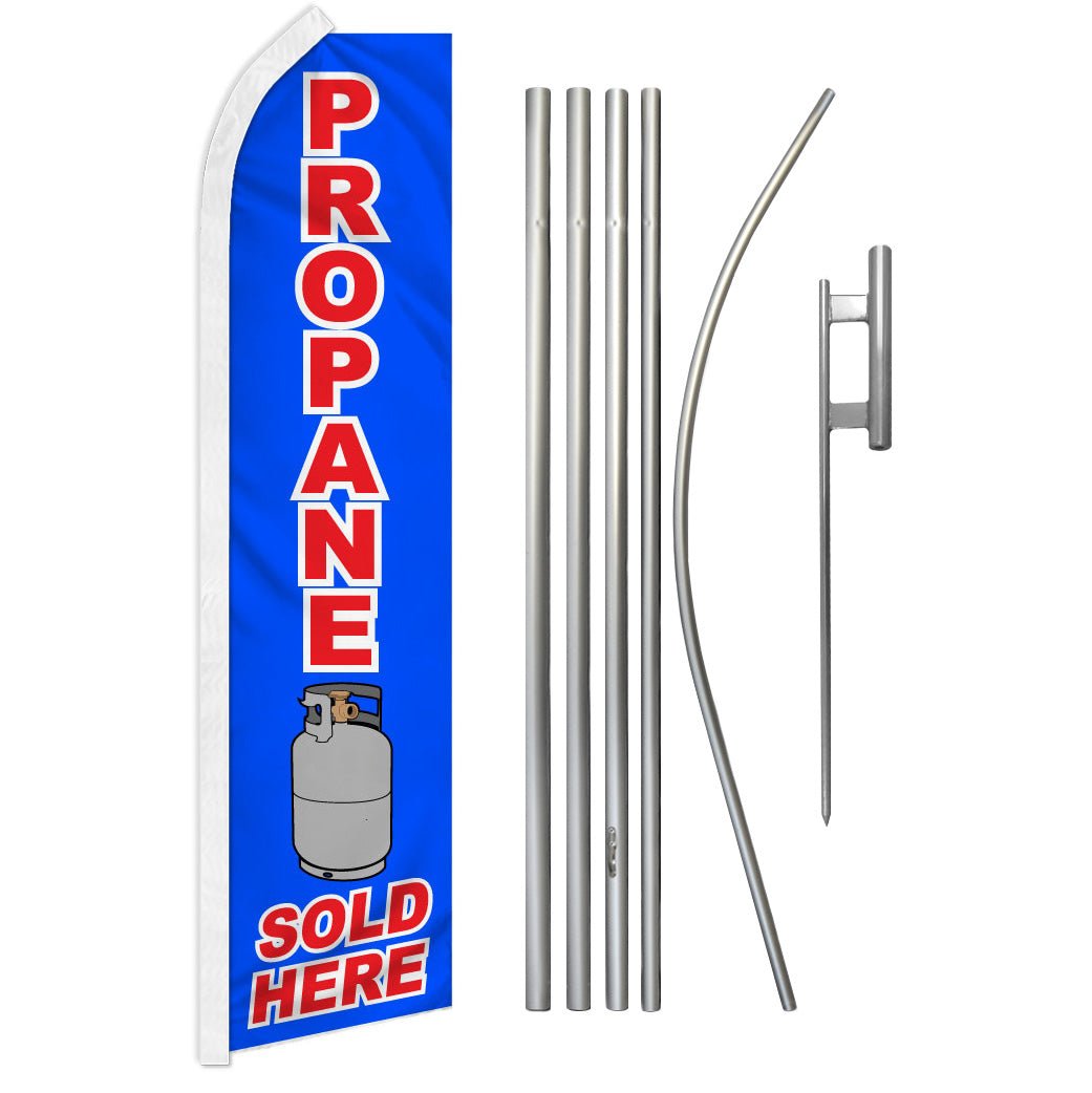 Propane Sold Here Super Flag & Pole Kit - Flags Importer